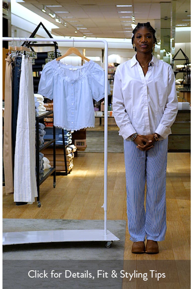 The Serene Eyelet Trim Cotton Top video