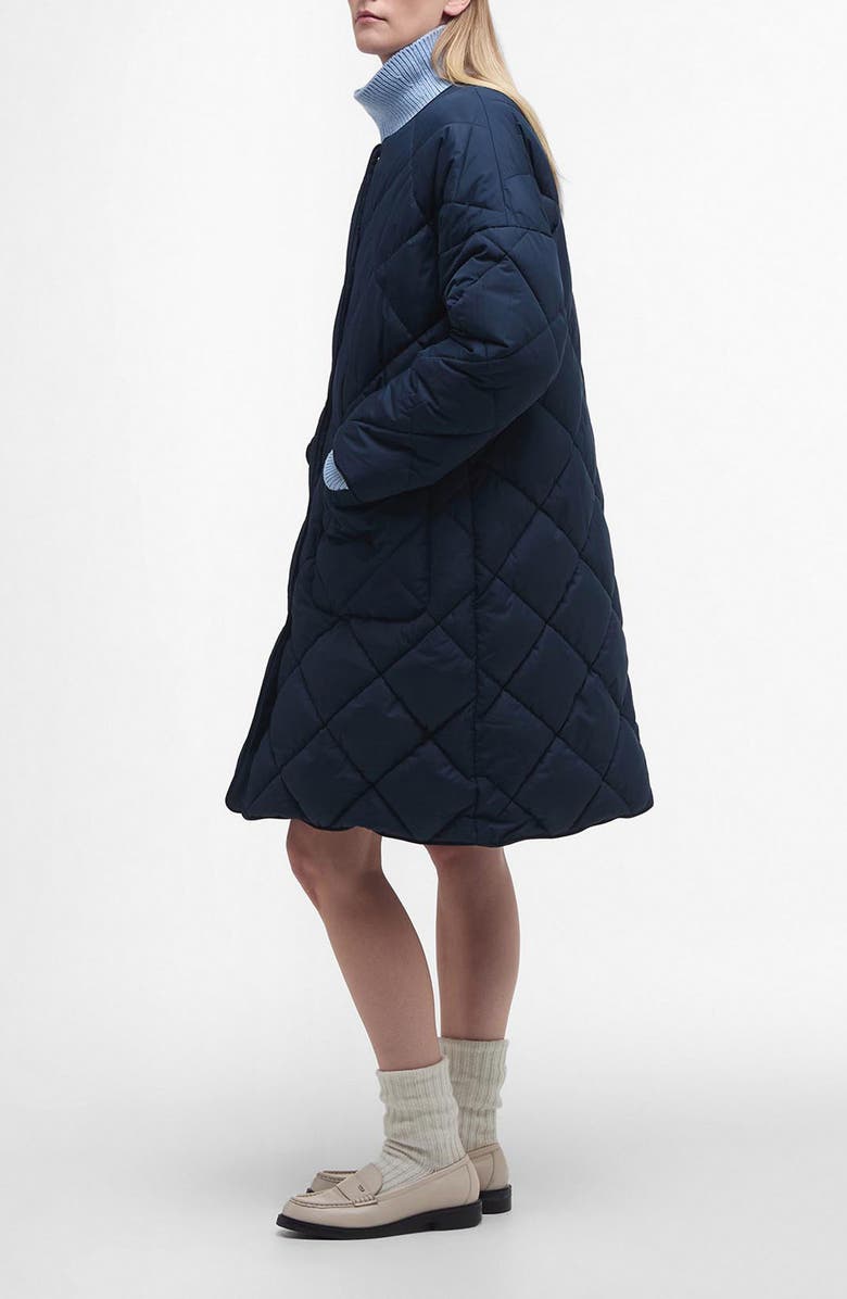Barbour Brigitte Quilted Coat With Removable Scarf, Alternate, color,