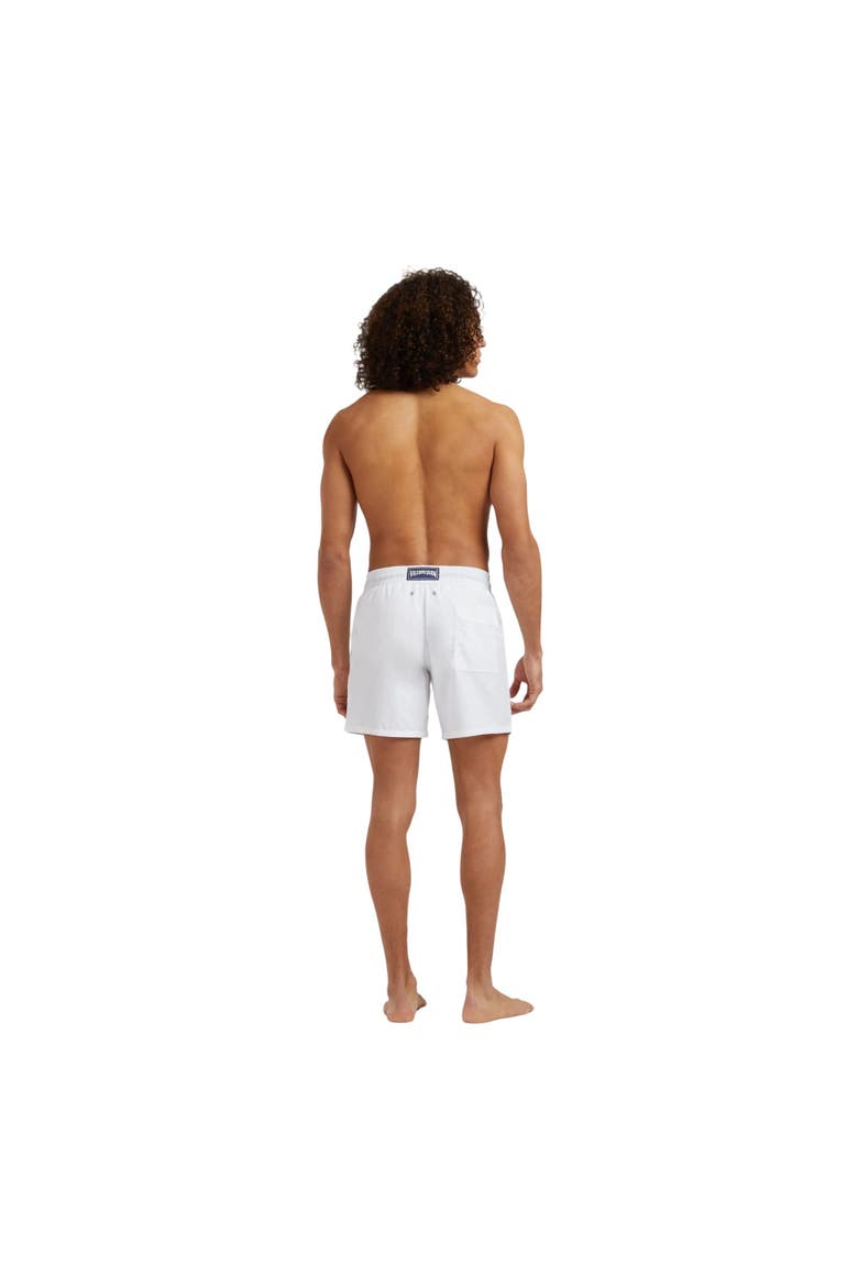 Men Swim Shorts Embroidered Whale, Alternate, color, white