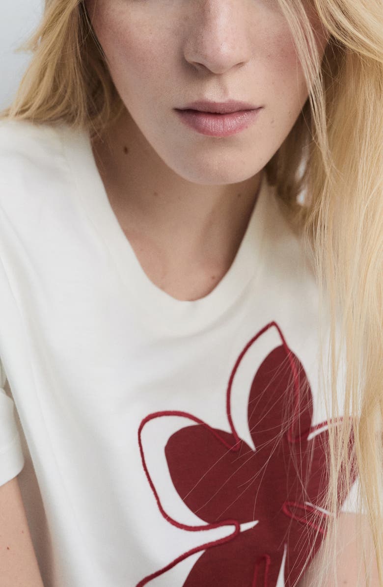 MANGO Graphic T-Shirt, Alternate, color, Burgundy