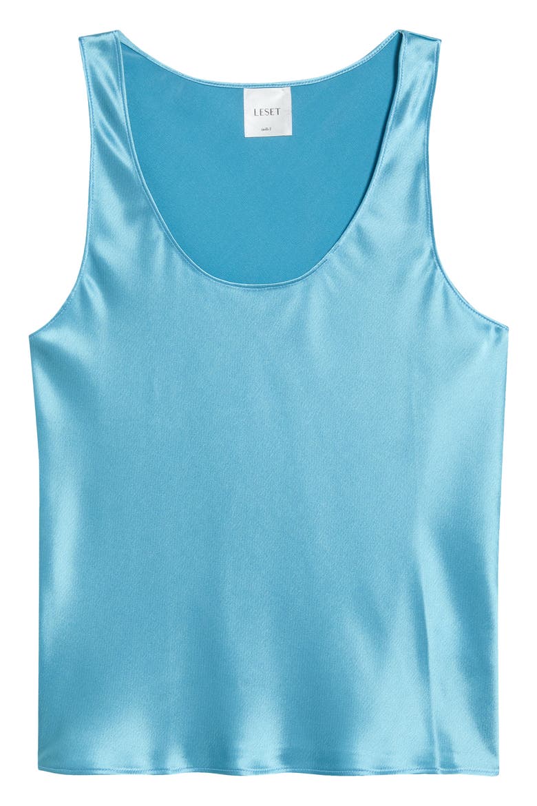 Barb Satin Tank, Main, color, SKYE