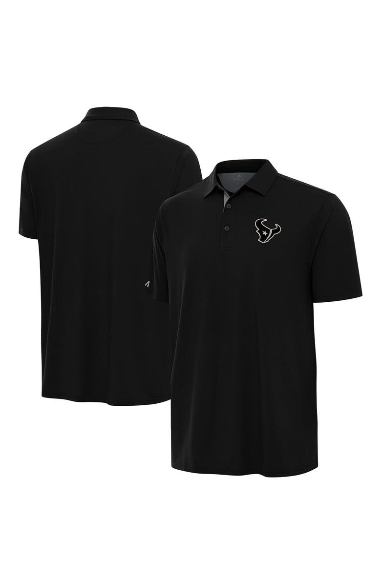 ANTIGUA Men's Antigua Black Houston Texans Era Polo, Alternate, color,