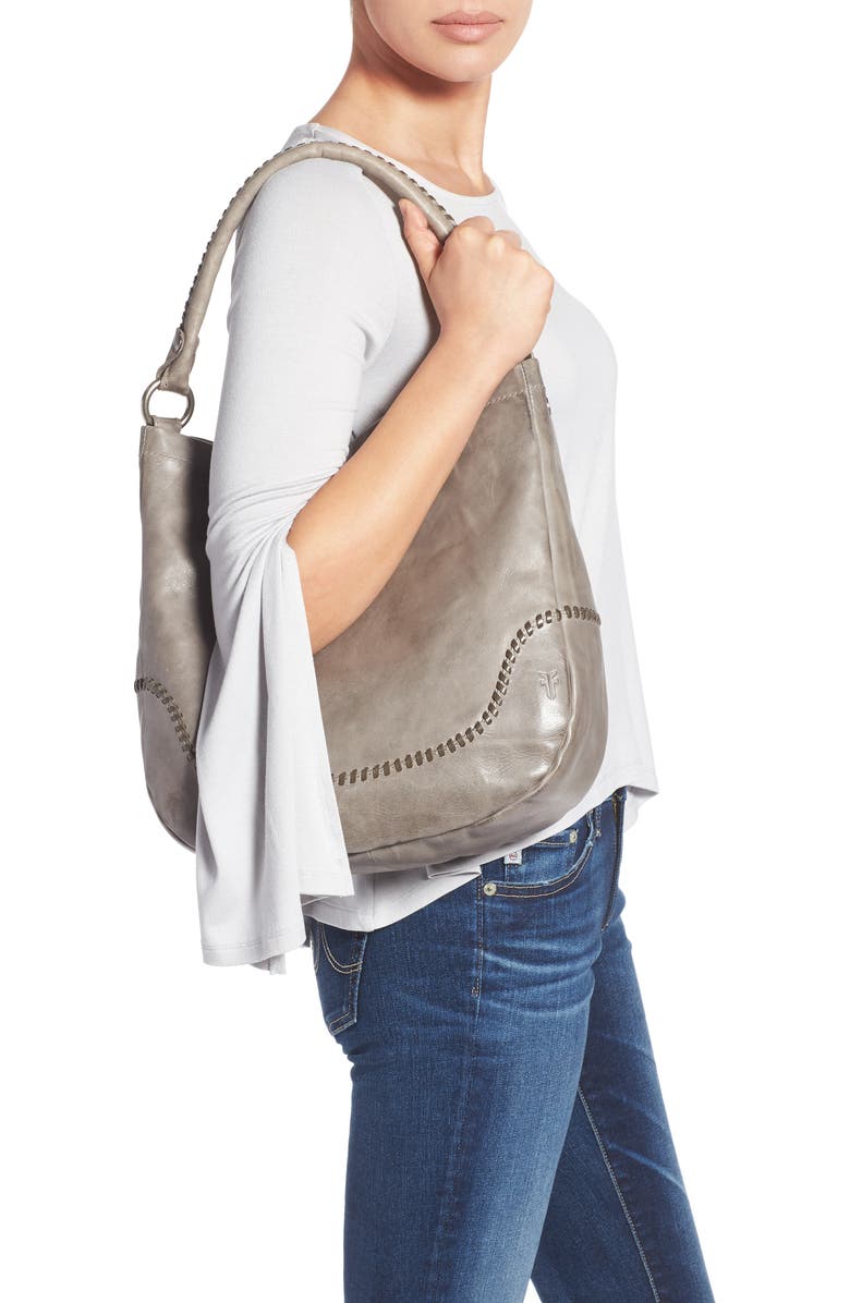 Frye Melissa Whipstitch Leather Hobo, Alternate, color,