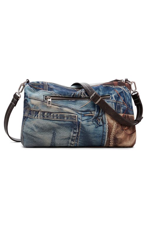Desigual Denim Mixed Media Shoulder Bag