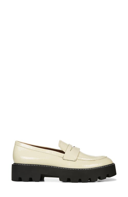 Franco Sarto Balin Womens Round Toe Lug Sole Loafers In Putty Leather