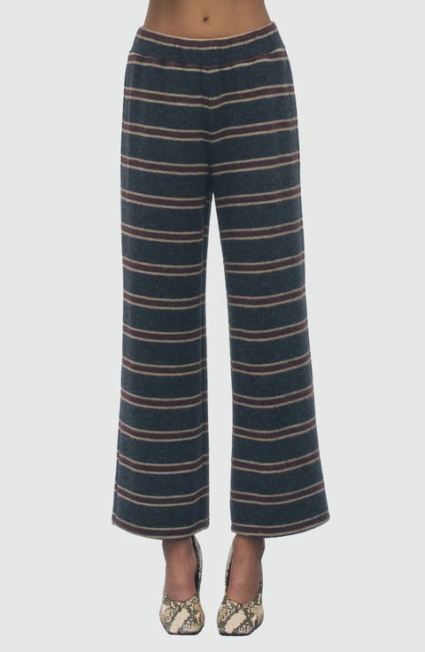 Bradley Striped Wide Leg Knit Pants