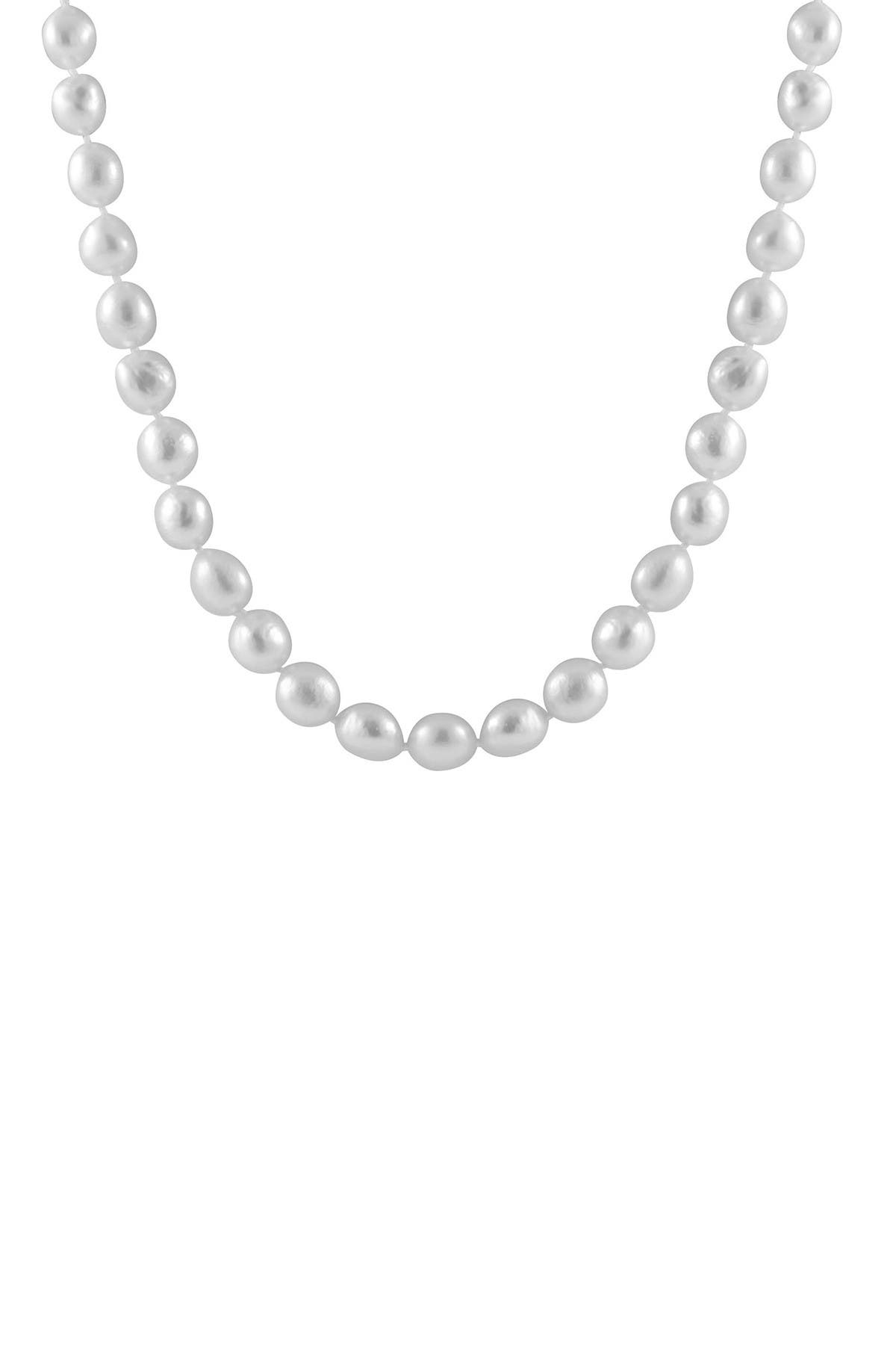 SPLENDID PEARLS 14K Gold 5–6mm White Freshwater Pearl Necklace