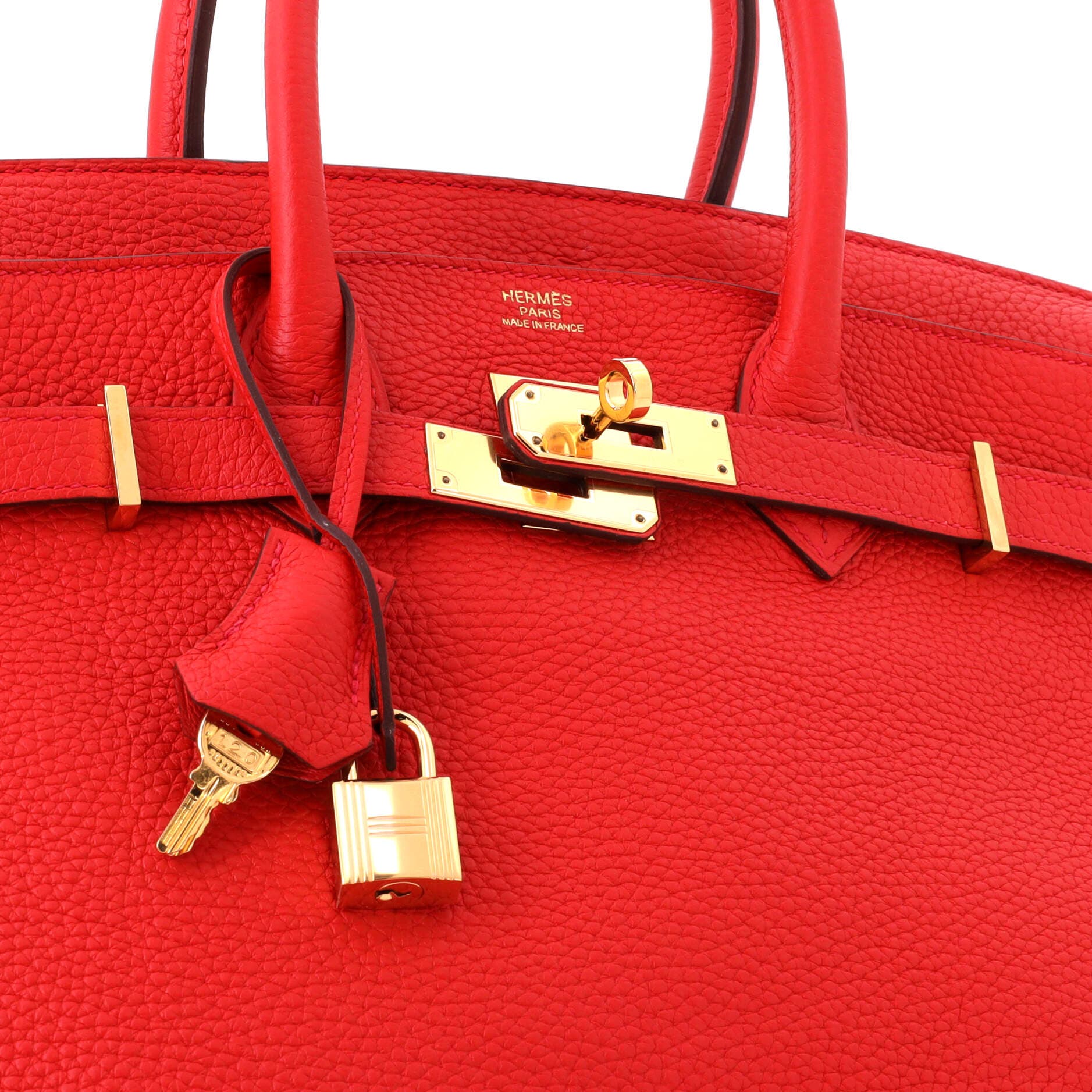Pre-Owned Hermes Birkin Handbag Red Togo with Gold Hardware 30, Alternate, color, Geranuim