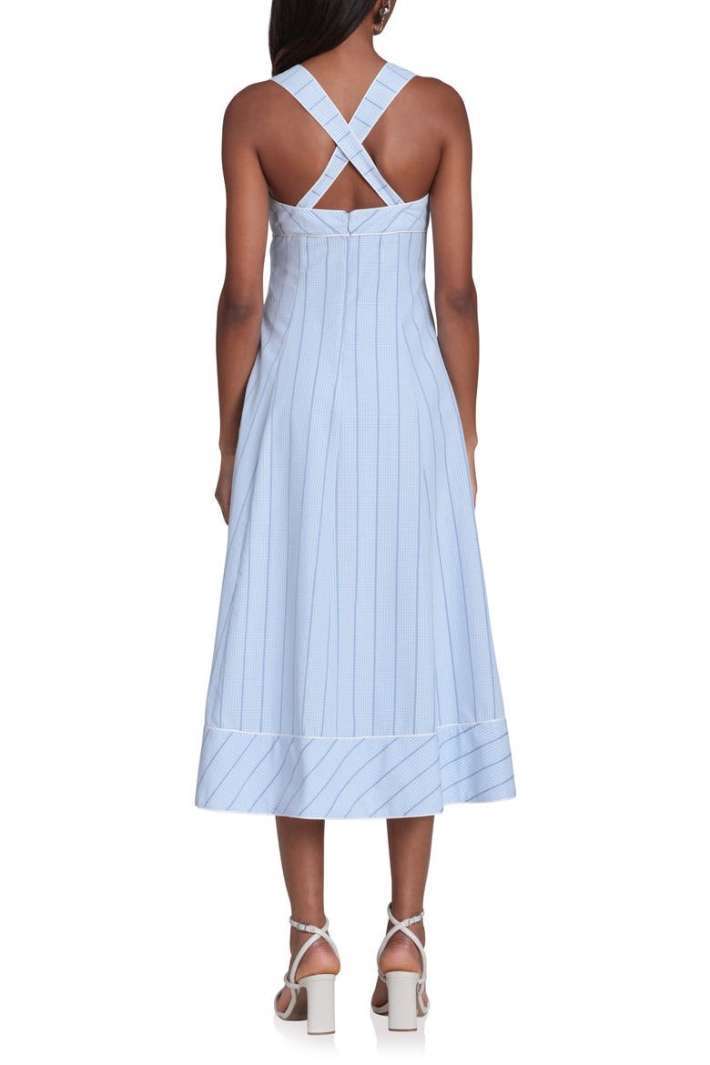 Stripe Sleeveless Midi Dress, Alternate, color, BLUE STRIPE