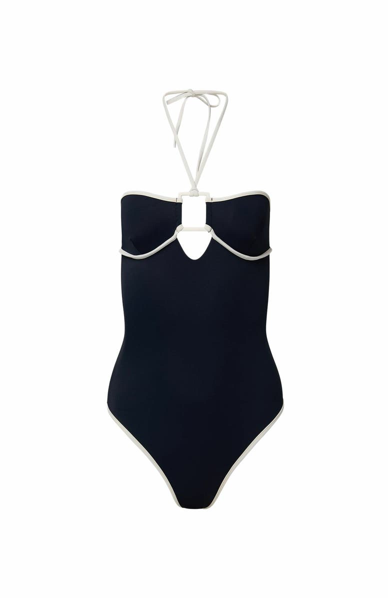 Onia Palermo One Piece, Alternate, color, Deep Navy/White