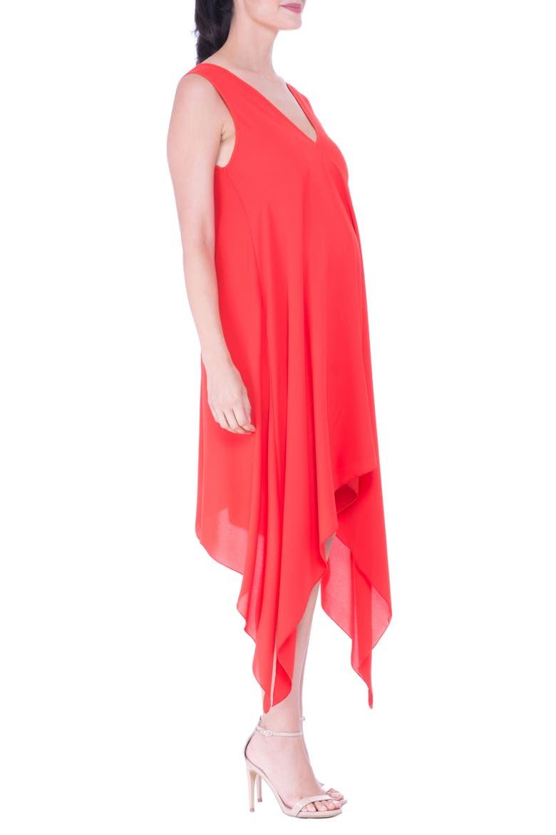 Handkerchief Hem Maternity Dress, Alternate, color, RED