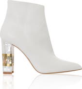 Freya Rose Jasmine White Pearl Heel Ankle Boot