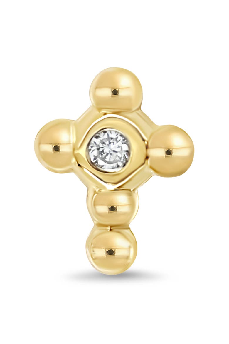Icon 18K Yellow Gold Diamond Cross Stud Earrings, Alternate, color, 18K YELLOW GOLD