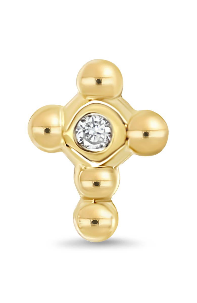 Bony Levy Icon 18K Yellow Gold Diamond Cross Stud Earrings, Alternate, color, 18K Yellow Gold