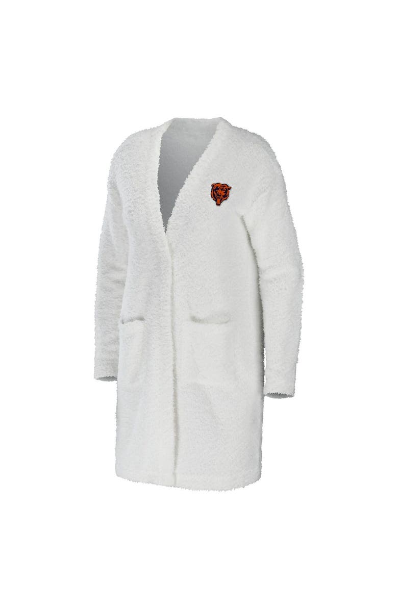 WEAR by Erin Andrews Women's WEAR by Erin Andrews Cream Chicago Bears Cozy Lounge Cardigan Sweater, Alternate, color, 