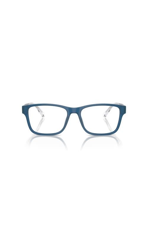 Emporio Armani 55mm Rectangle Optical Glasses In Blue
