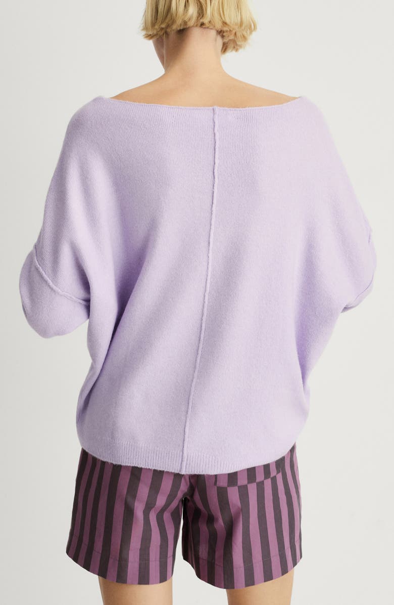 MANGO Boat Neck Sweater, Alternate, color, Lavender