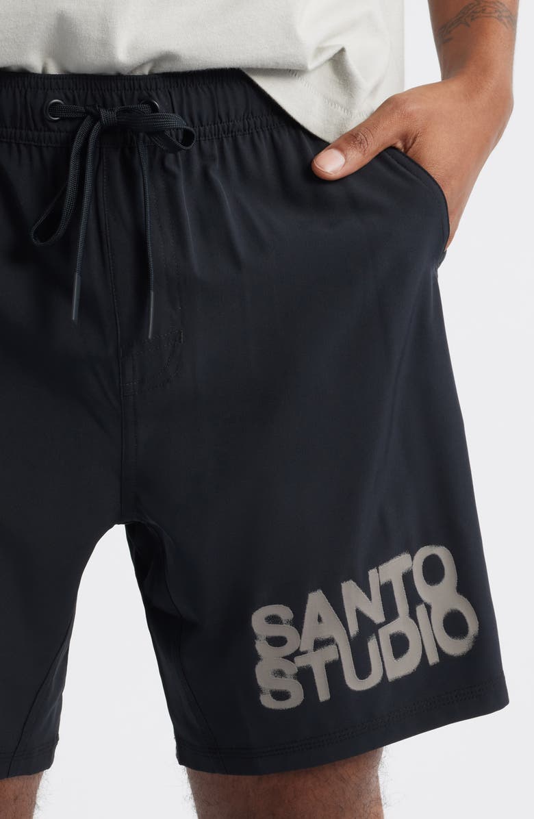 SANTO STUDIO Tempo Tech Shorts, Alternate, color, Black