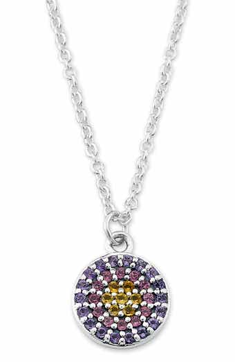 Sterling Silver Gemstone Pendant Necklace