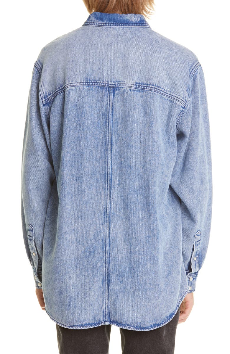 Isabel Marant Tailly Oversize Button-Up Shirt, Alternate, color,
