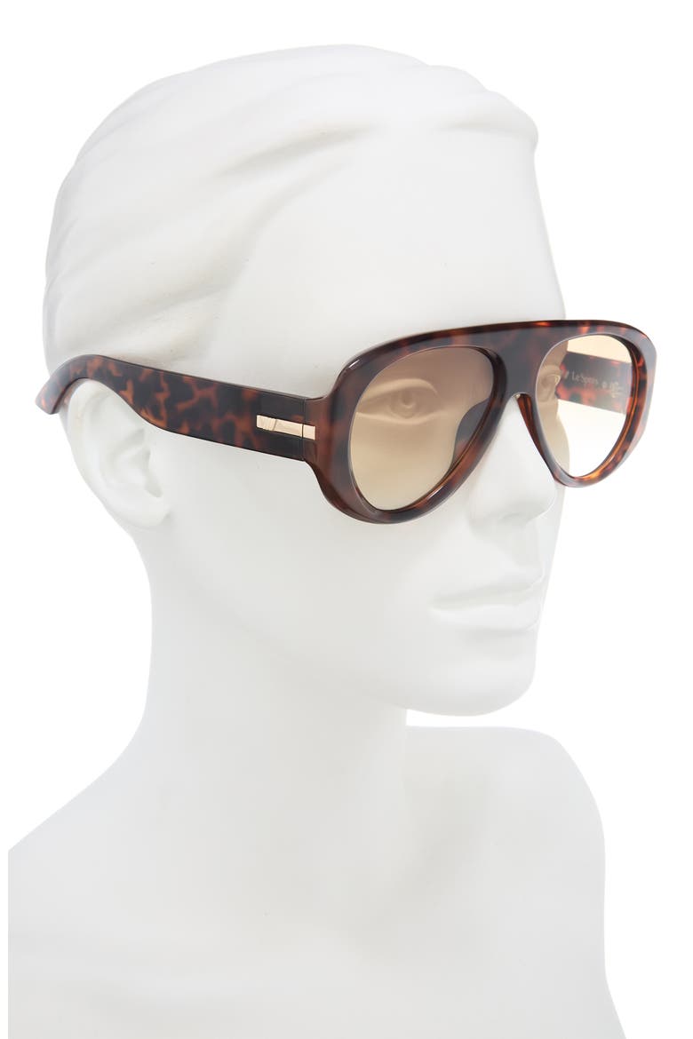 Dream Boat 57mm Gradient Aviator Sunglasses, Alternate, color, TORT / OCHRE GRAD