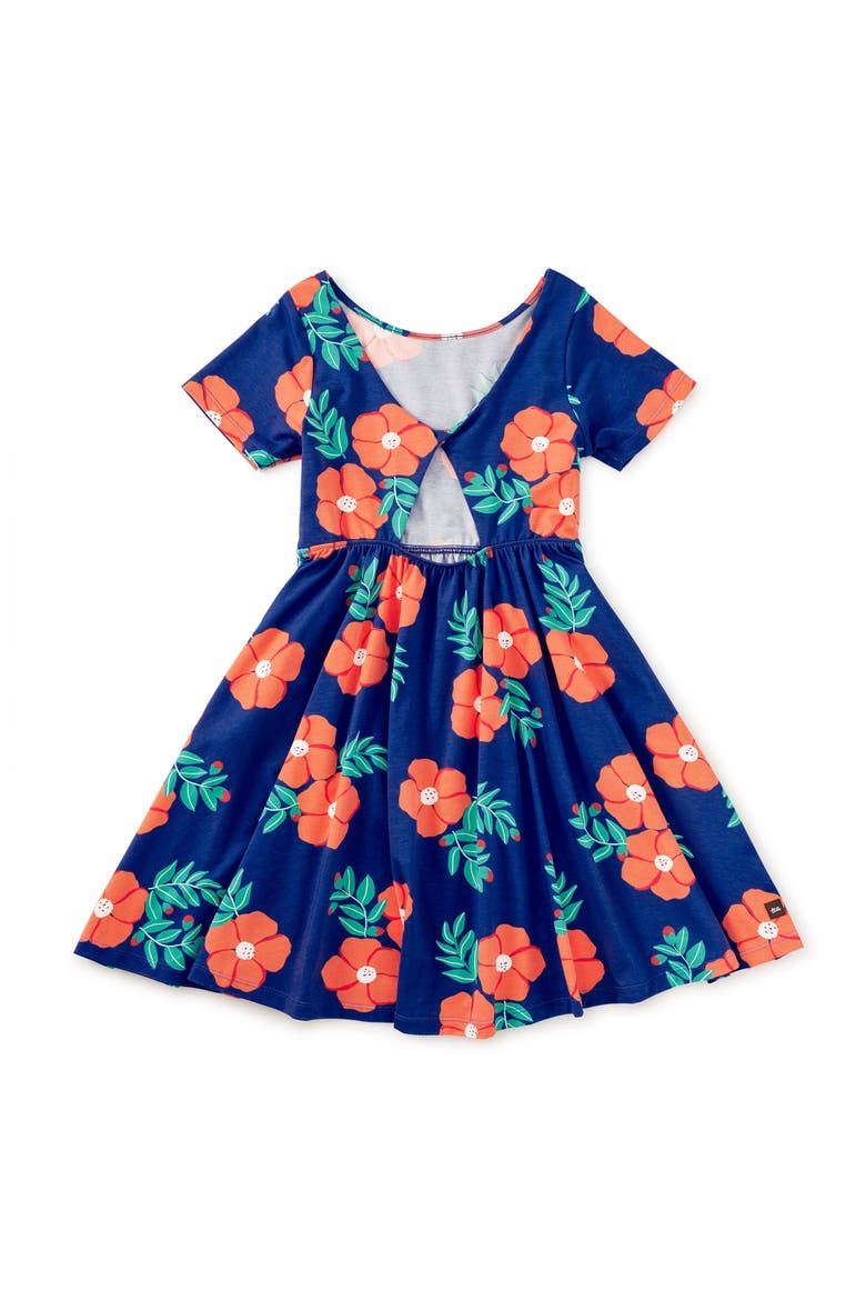 Twist Back Ballet Dress, Alternate, color, Rock Rose