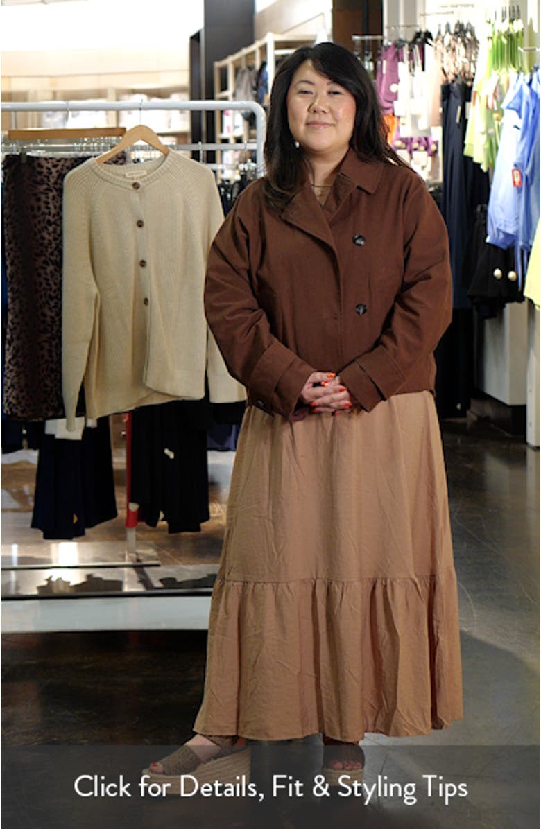 Notion Cotton Twill Crop Trench Coat, sales video thumbnail