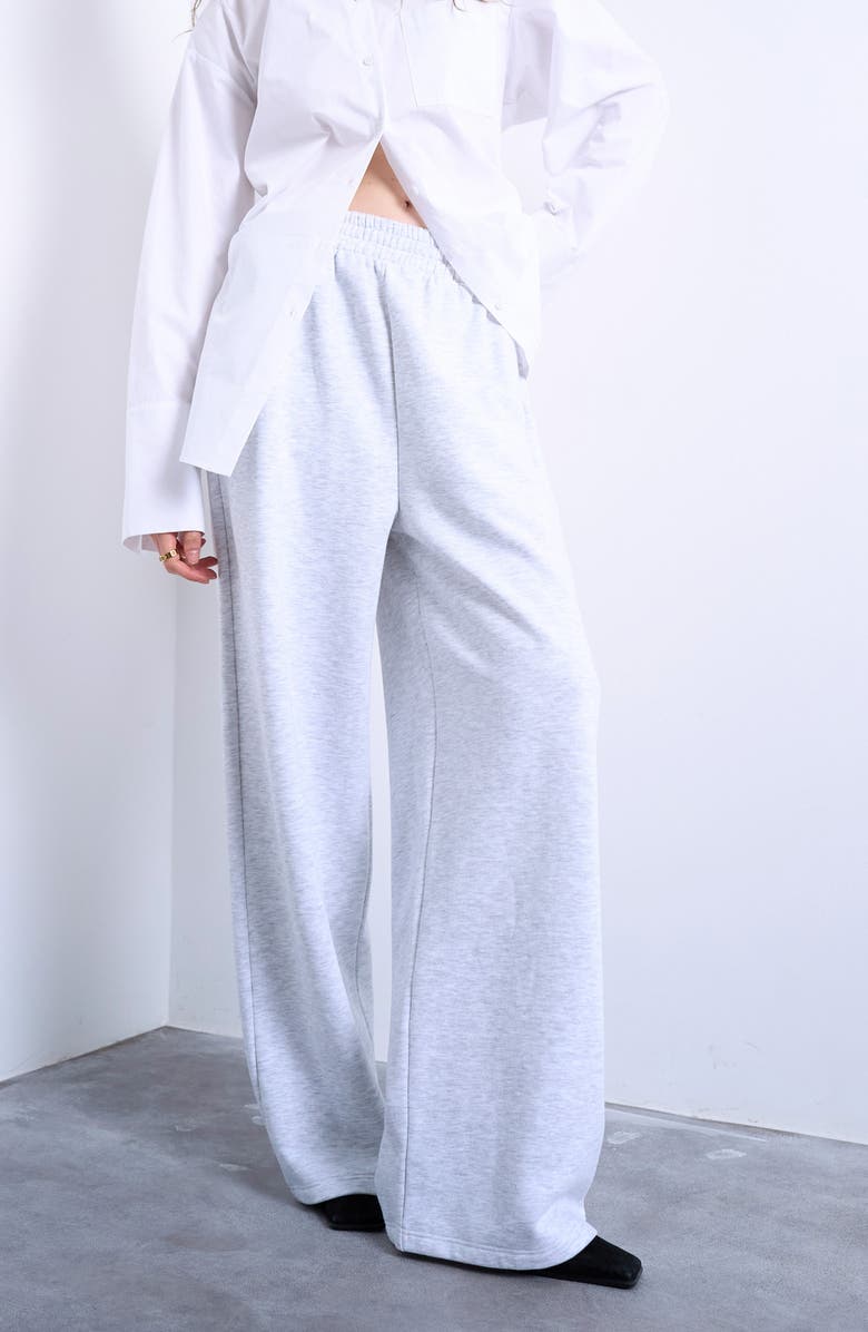 Topshop Straight Leg Sweatpants, Main, color, Light Grey