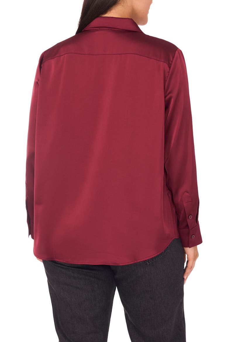 Long Sleeve Button-Down Shirt, Alternate, color, BLOOM PLUM