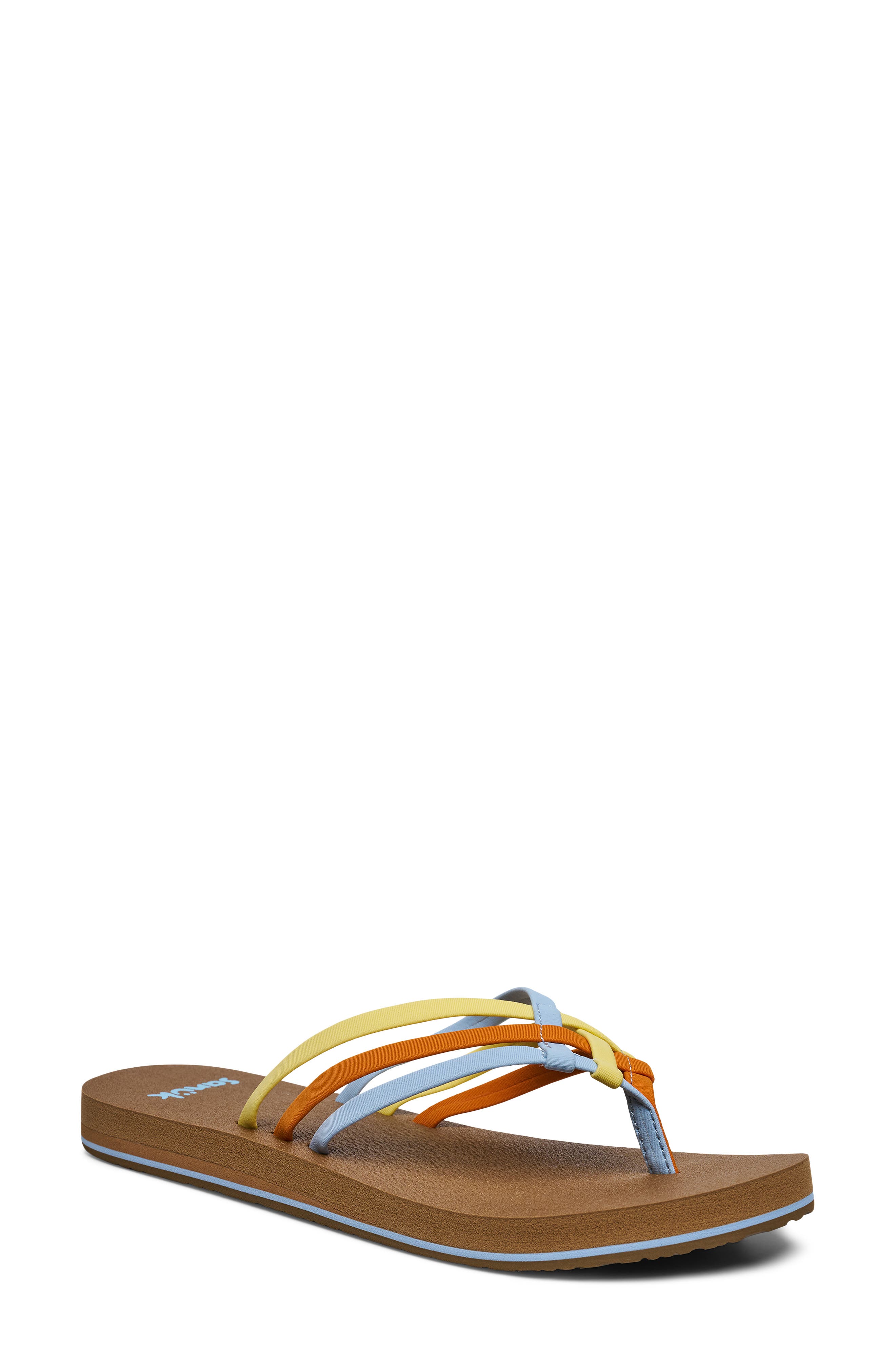 Yoga Sandy II Flip Flop, Main, color, CLEAR SKY MULTI