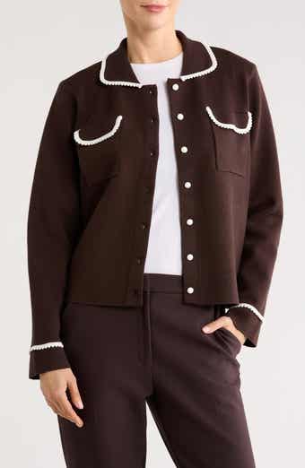 CYRUS Contrast Trim Button Front Cardigan