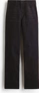H&M Flocked Straight High Jeans