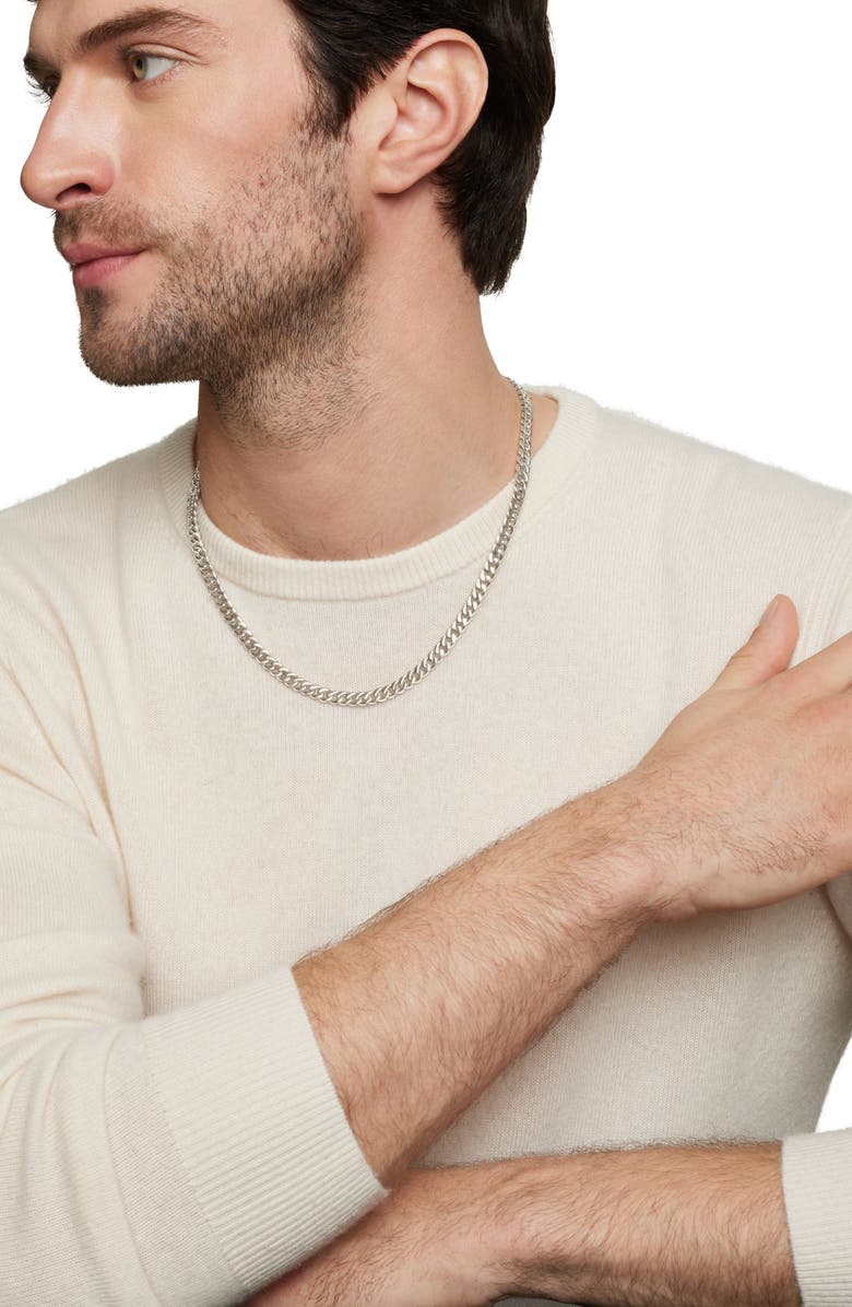 David Yurman Men's Curb Chain Necklace in Sterling Silver, 6mm, Alternate, color, 