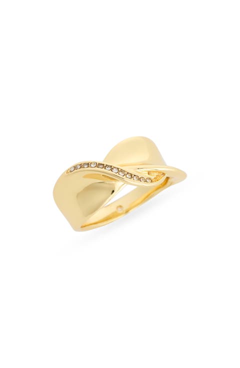 Twist Ribbon Pavé CZ Ring