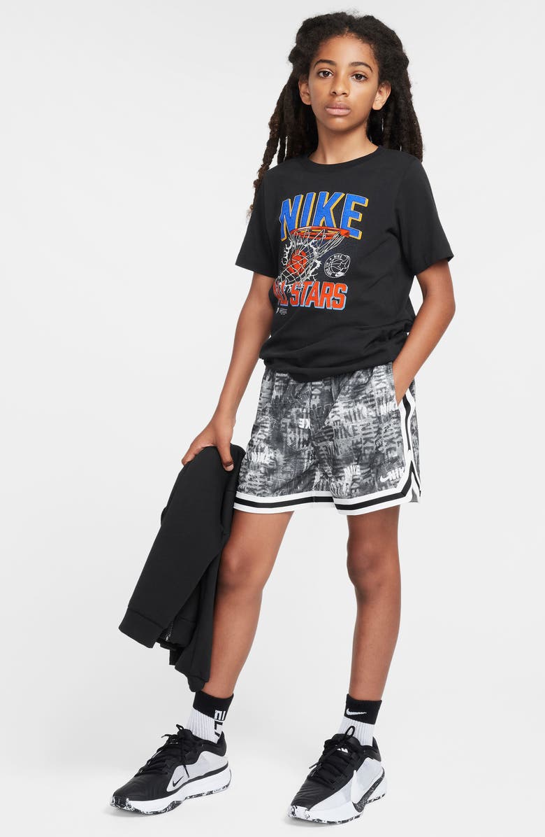 Nike Kids' DNA24 Dri-FIT Basketball Shorts, Alternate, color, Black/ White