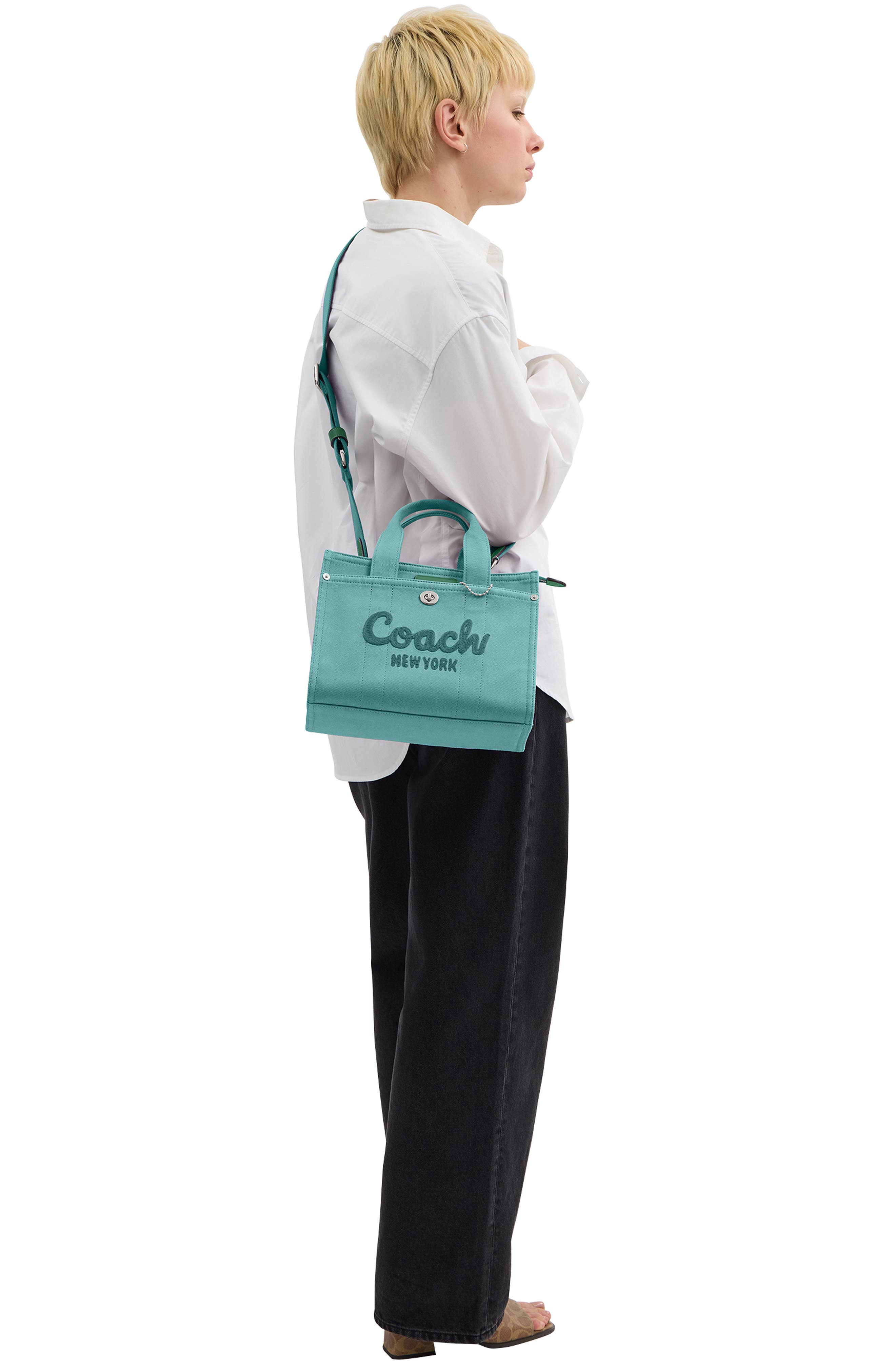 COACH Denim Cargo Tote 26, Alternate, color, 