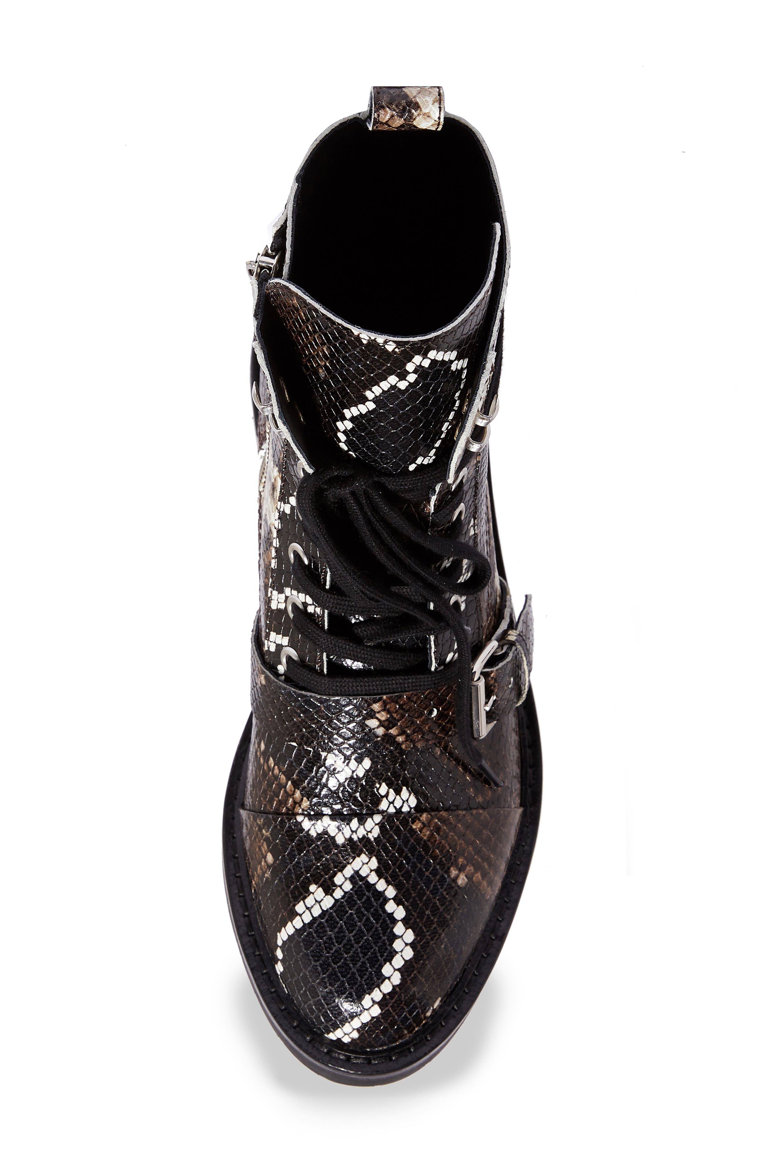 Donita Combat Boot, Alternate, color, MULTI SNAKE PRINT LEATHER