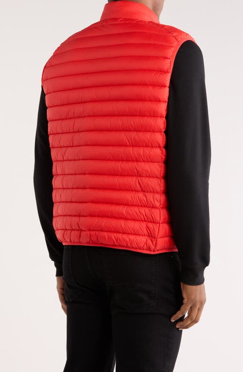 Save The Duck Remo Water Resistant Packable Puffer Vest In Red