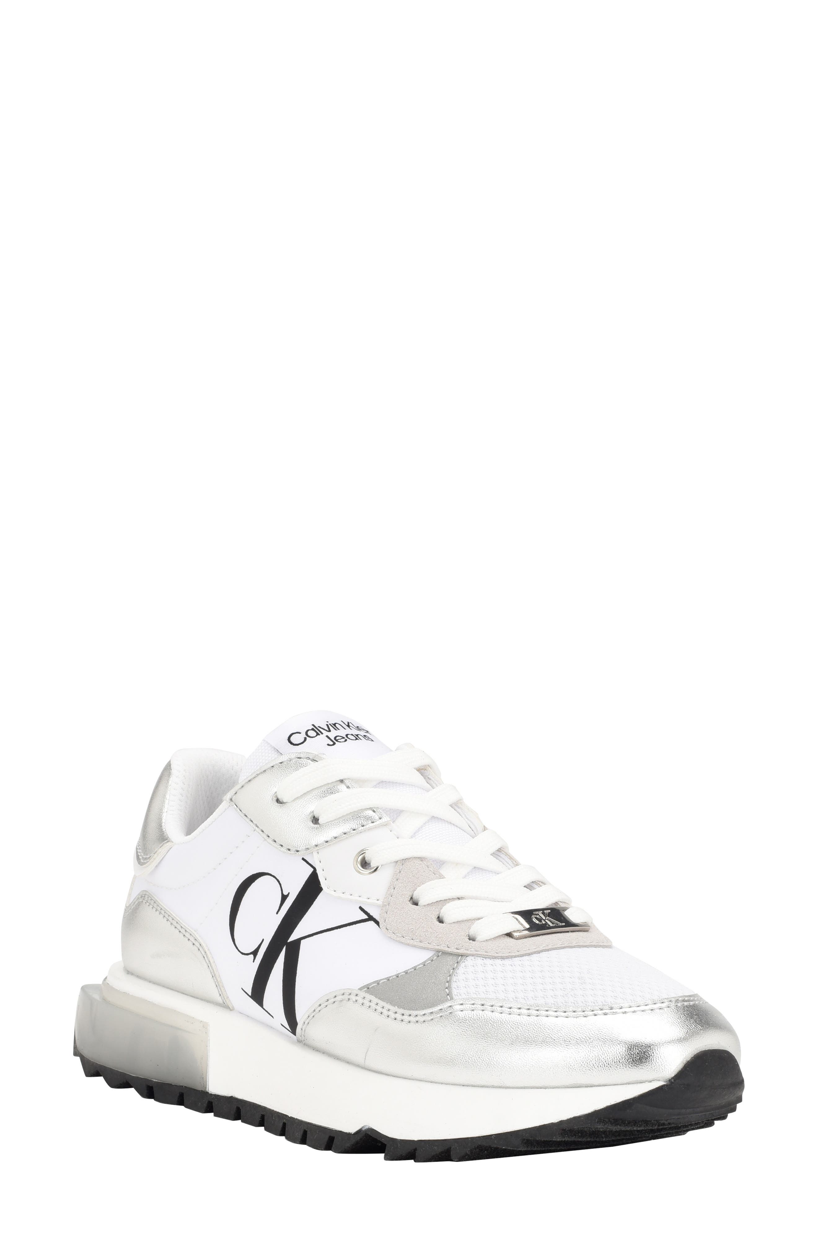 Calvin Klein Magalee Mixed Media Sneaker, Main, color, 
