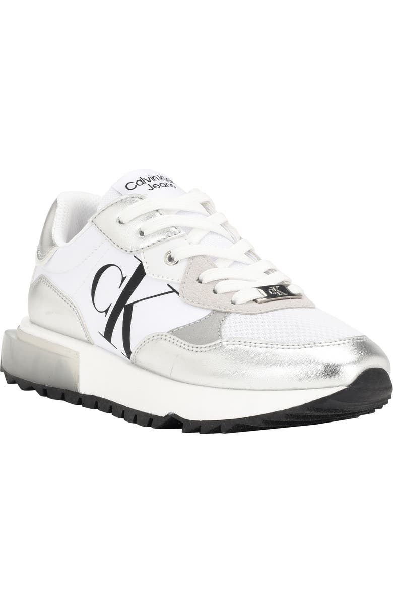Calvin Klein Magalee Mixed Media Sneaker, Main, color,