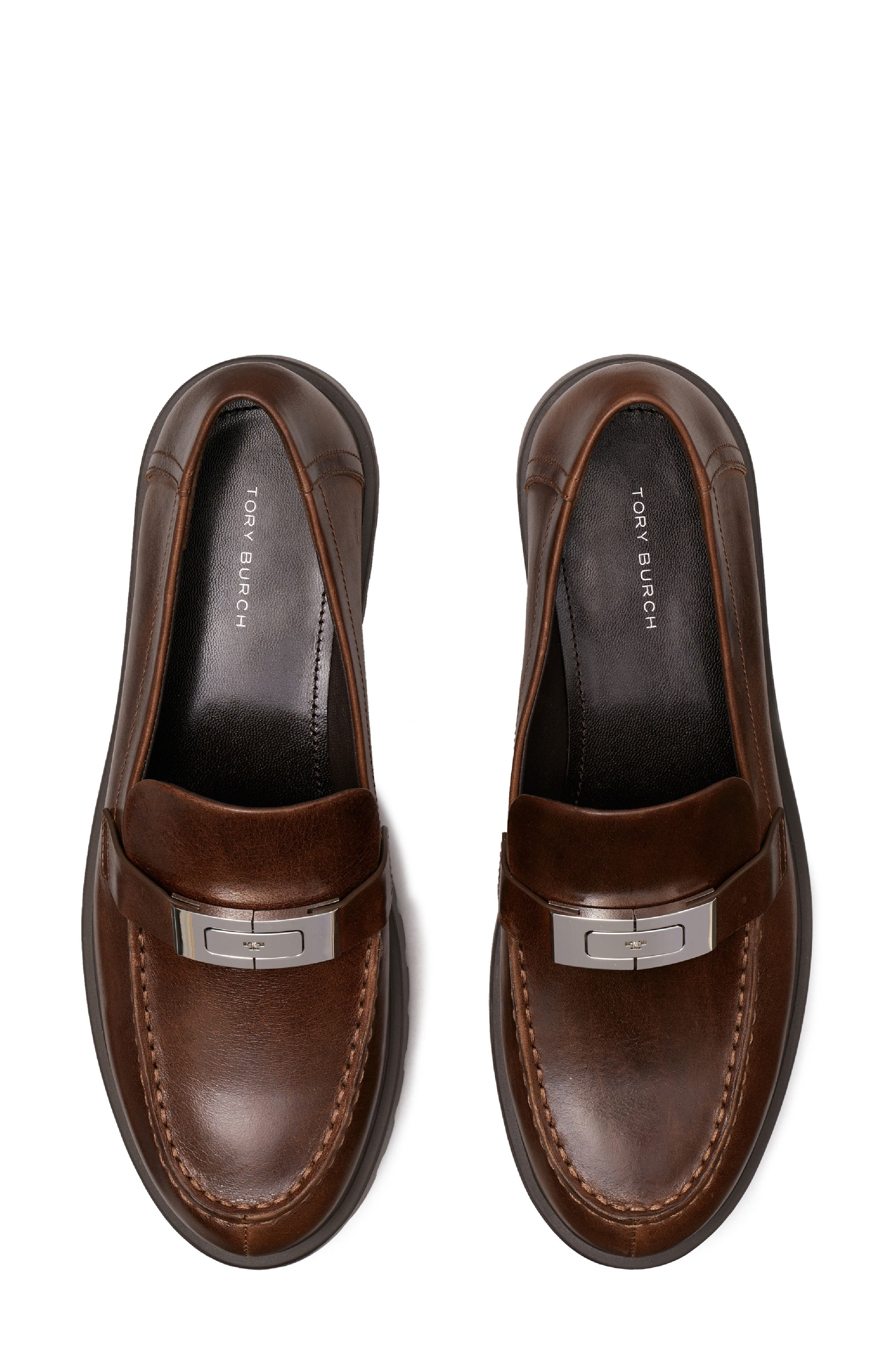 Leelee Lug Loafer, Alternate, color, COFFEE / SILVER