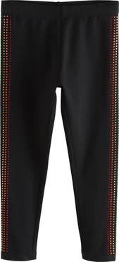 NEXT Kids' Rainbow Seam Diamante Leggings