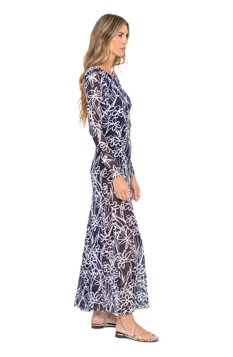 JBQ Gaia Dress, Alternate, color, Navy/White Floral