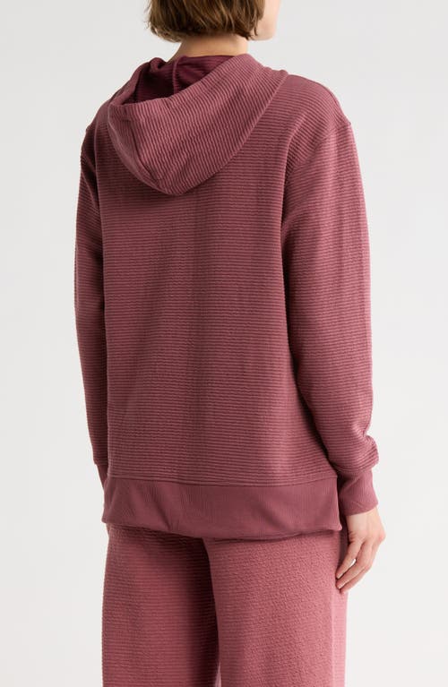 Marika Cora Ribbed Hoodie In Purple