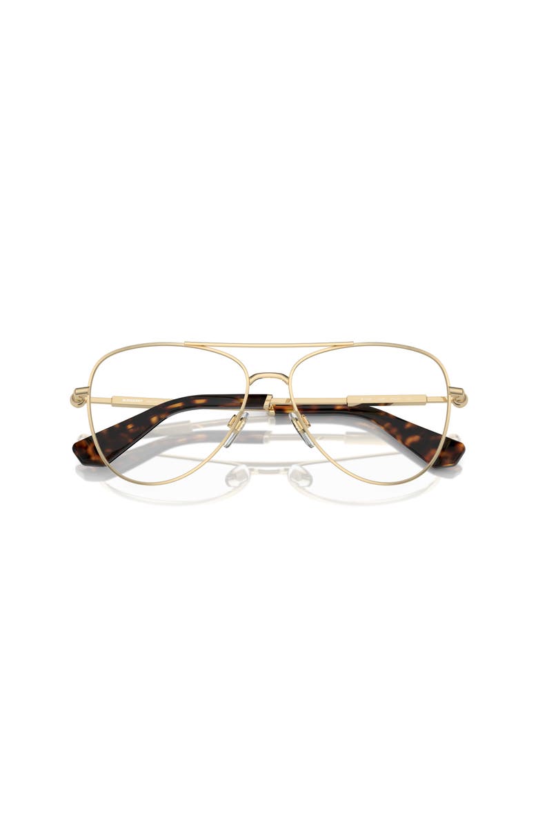 Burberry 57mm Pilot optical glasses, Alternate, color, Gold