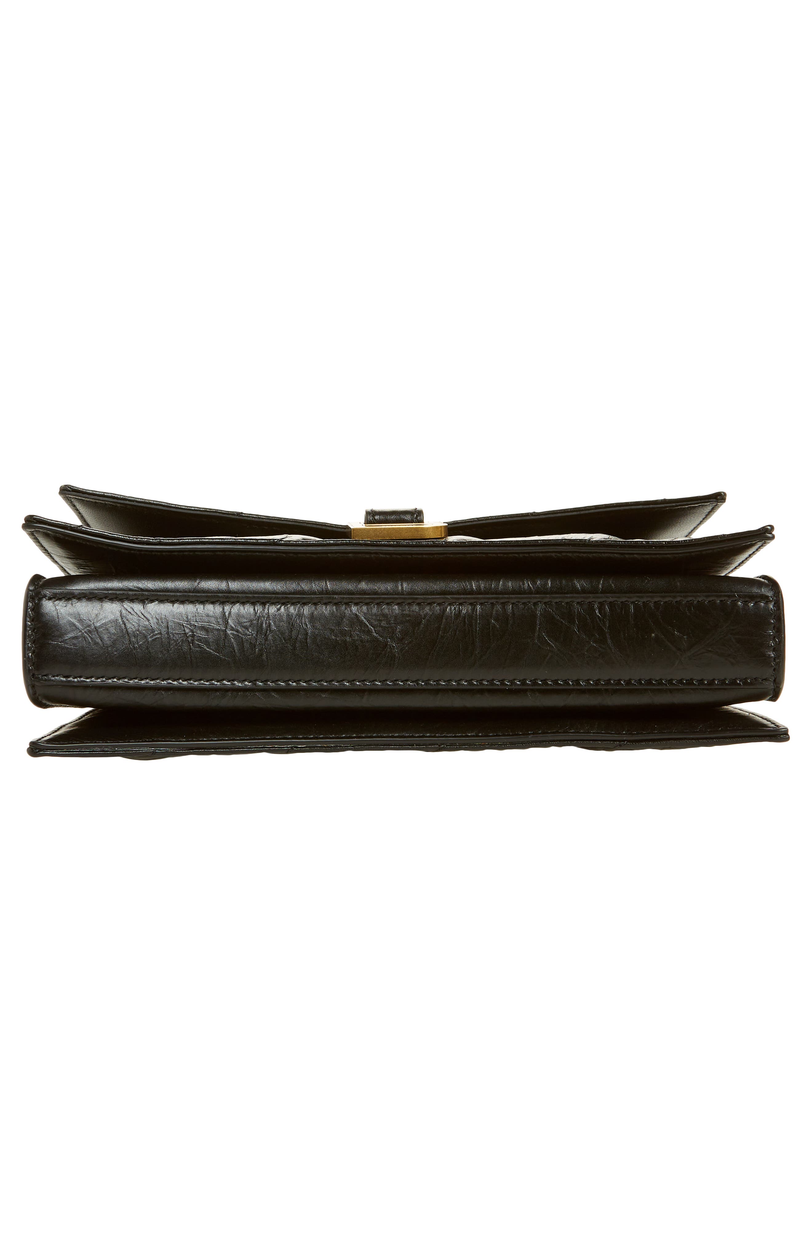 Balenciaga Hourglass Quilted Crushed Leather Wallet on a Chain, Alternate, color, 