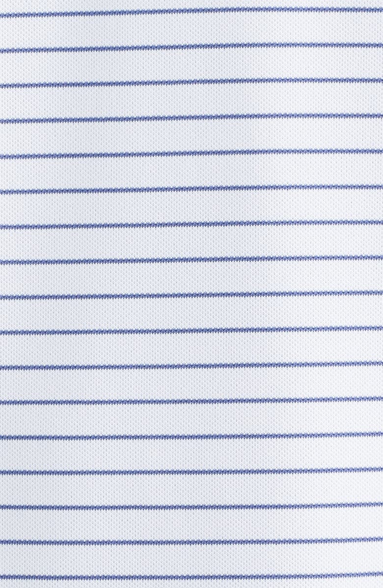Peter Millar Winston Summer Comfort Performance Piqué Polo, Alternate, color, White / Bali Blue
