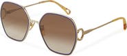 Chloé 58mm Gradient Rectangular Sunglasses