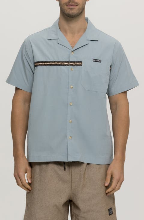 Elements Jacquard Tape Cotton Camp Shirt