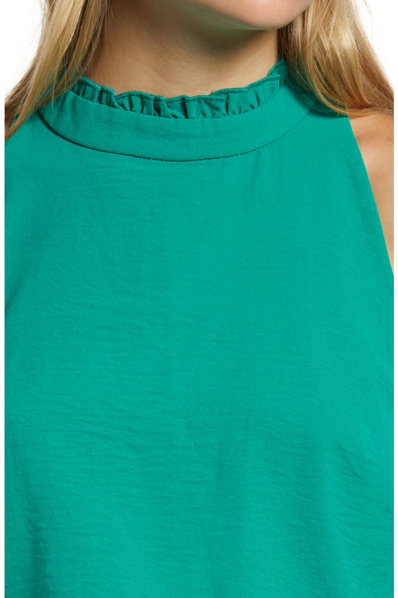 Sleeveless Ruffle Neck Jumpsuit, Alternate, color, GREEN